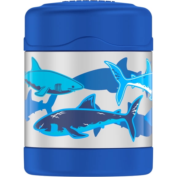 Thermos Vacuum Insulated FUNtainer Food Jar, 10oz, Sharks