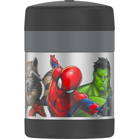 Thermos Vacuum Insulated FUNtainer Food Jar with Spoon, Marvel Universe, 10 oz