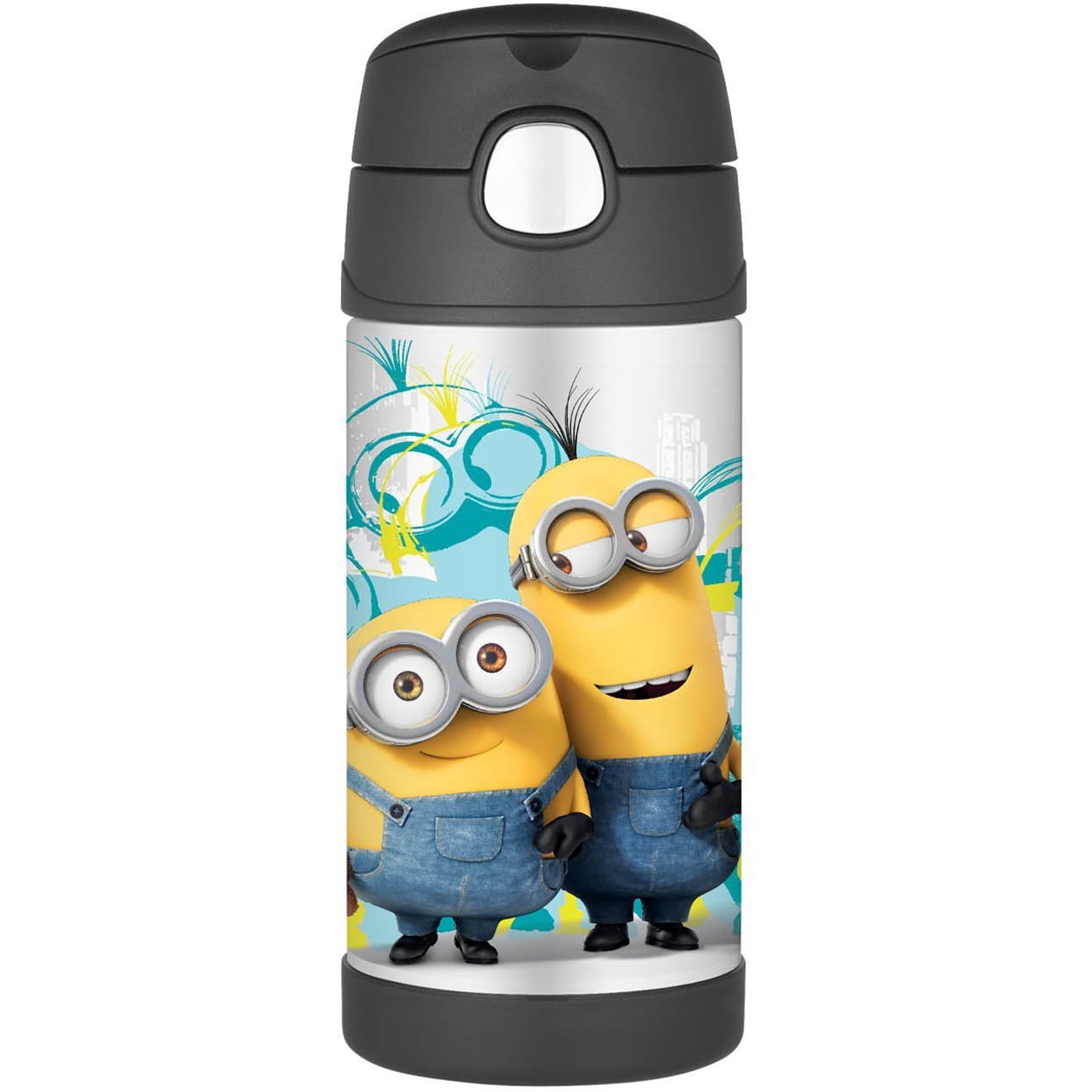 Thermos Vacuum Insulated Stainless Steel 12 Ounce Funtainer with Straw - Minions