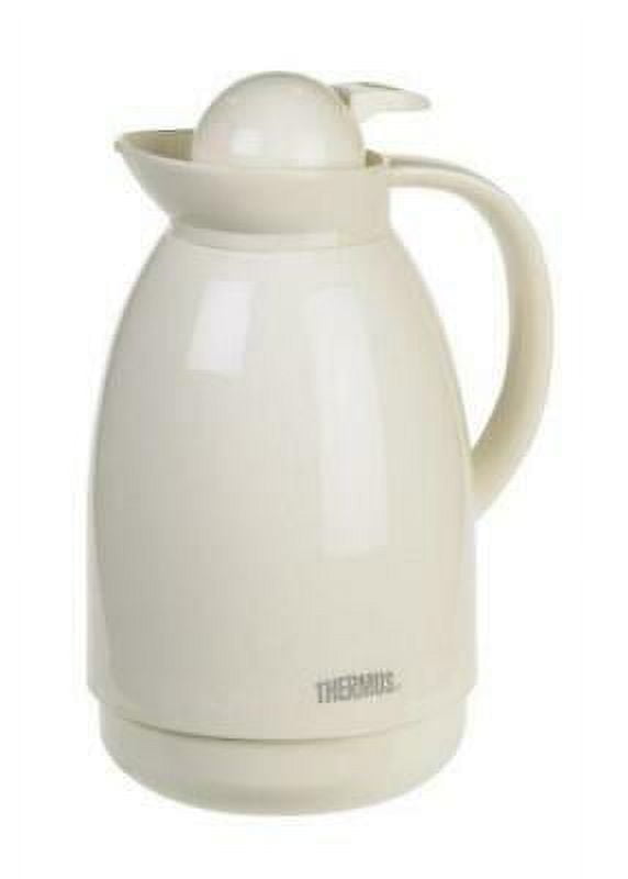 VTG Thermos Coffee Carafe / Pitcher - Tall White Insulated Container With  Lid
