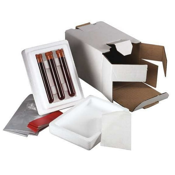 Thermosafe Lab Tube Mailer,33 ECT,White,PK33 473