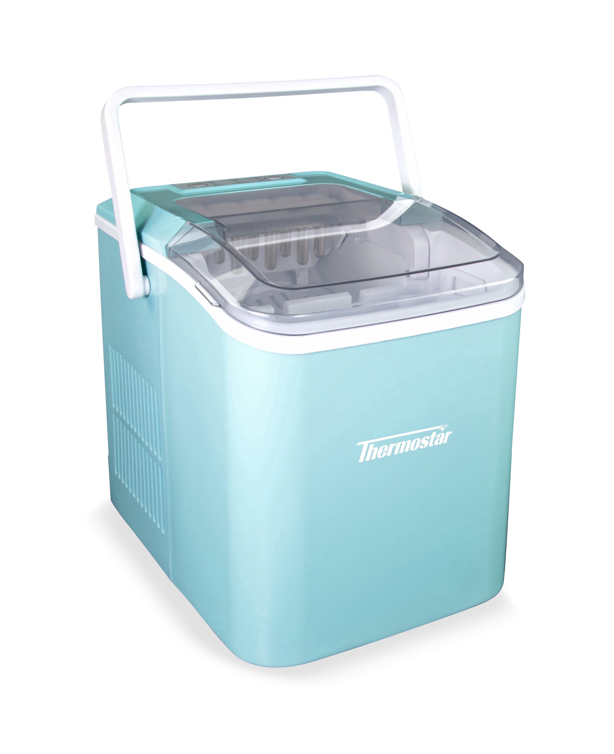 Thermostar Countertop Ice Maker, Automatic Self-Cleaning Ice Maker Machine with Handle, Aqua