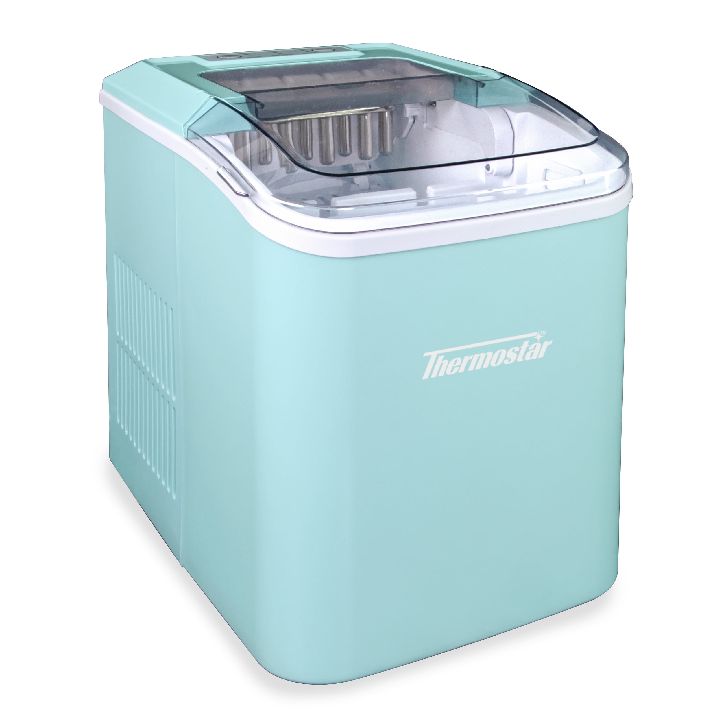 Thermostar Tsicebnhsc26aq 26-Pound Automatic Self-Cleaning Portable Countertop Ice Maker Machine, Aqua, Blue
