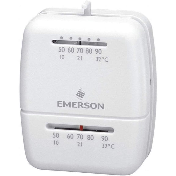 Thermostat, 50 to 90 Degrees F- Easy Install/With wall plate
