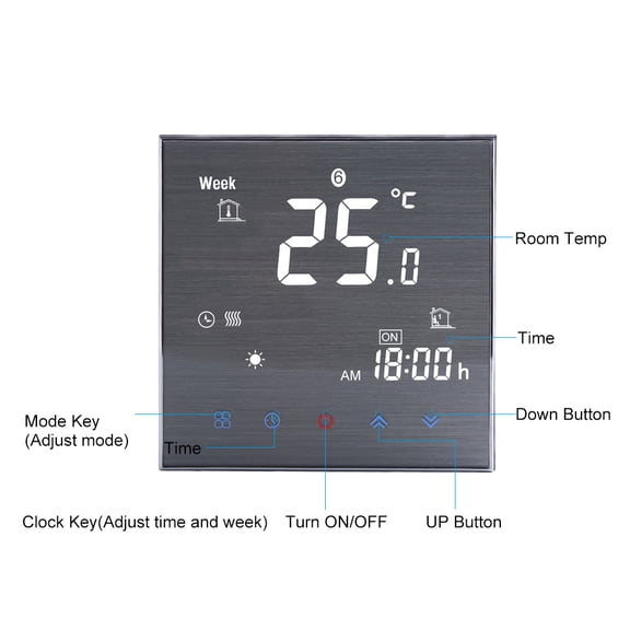 Thermostat,95 240v Floor Display Display 95 Lcd Button 5a 95-240v Display With 95 Floor Temrature Lcd Display Button Lcd Display Support Display Floor Lcd Water Floor