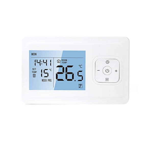Thermostat,Compatible With Boiler Wi-fi With Receiver Wall-mounted Boiler Wall-mounted Wi-fi Voice Compatible With Receiver App Boiler Style App Wall-mounted Style Receiver Voice White