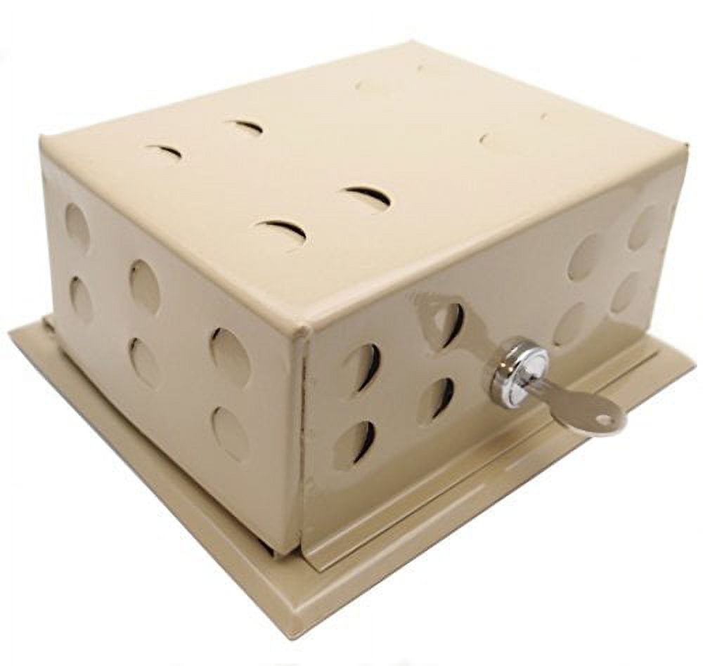Thermostat Cover (Beige Metal Sentinel) - with Lock \u0026 Key