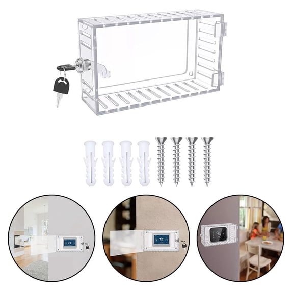 Thermostat Covers Wall Mounted Large Combination Locks Clear Box Guard