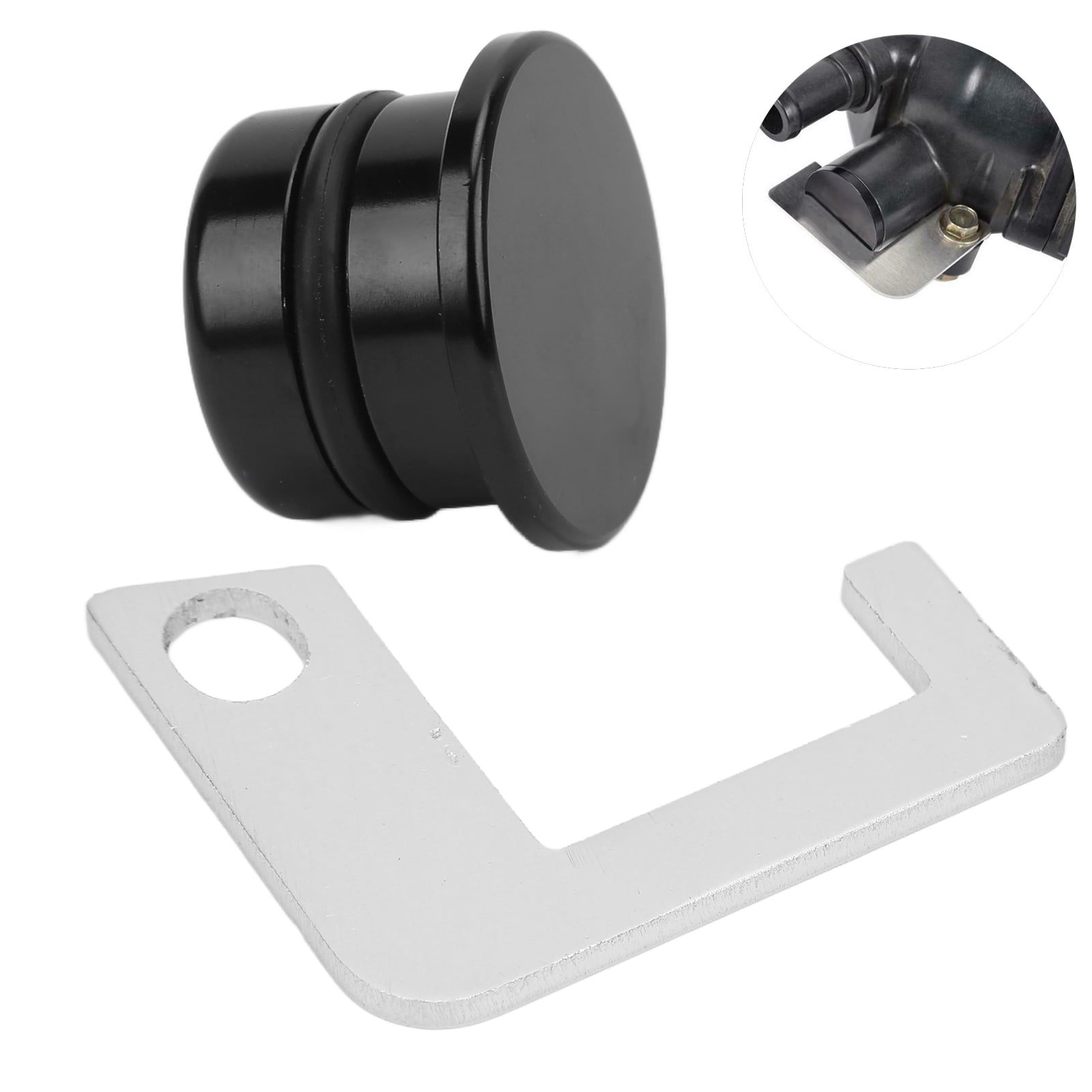 Thermostat Housing Block Off Plug Bracket, T Stat Plugs Easy