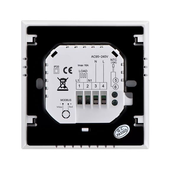 Thermostat,In Floor 95-240v Radiant Floor Heat Lanru Eryue Iuppa White without WiFi
