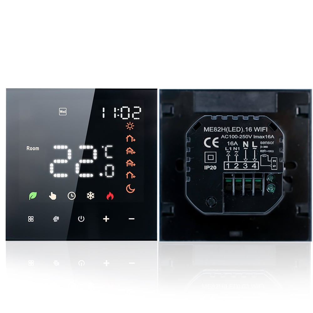 Thermostat,Lanru Lcd Temperature Lcd Wall Underfloor Lcd With 16a Wall Display Temperature Water Lcd 3a Lcd Wall Water Display Underfloor Lcd Underfloor White Normal 3A Water Heating Dot Type