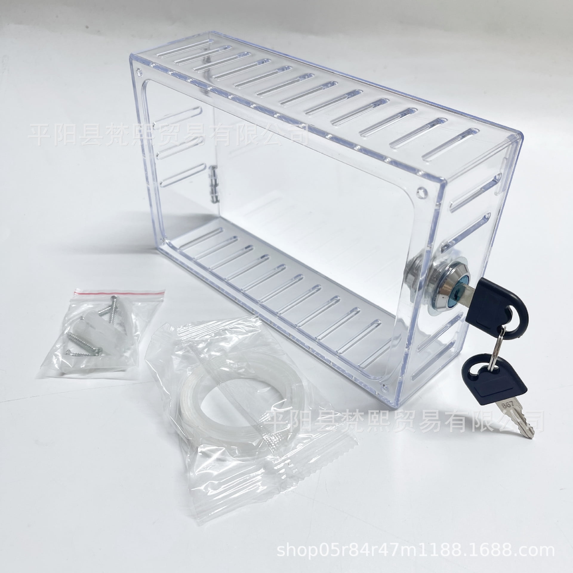 Thermostat Lock Box Thermostat Cover Wall Thermostat Protective Box Lock Box with Keys