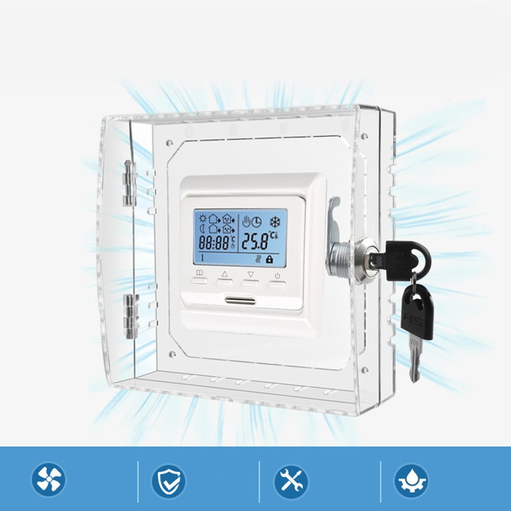 Thermostat Lock Box Transparent Design for Clear Visibility and Safety