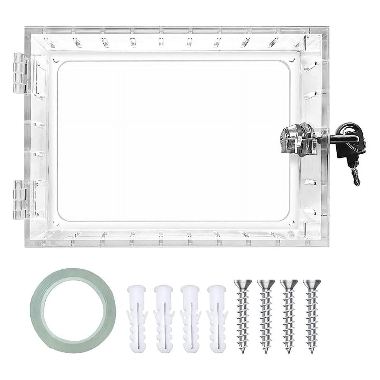 Thermostat Lock Box with Key,Clear Thermostat Guard for Thermostat on Wall,Fits Thermostats 6.5in H x 3.9in W x 2in D