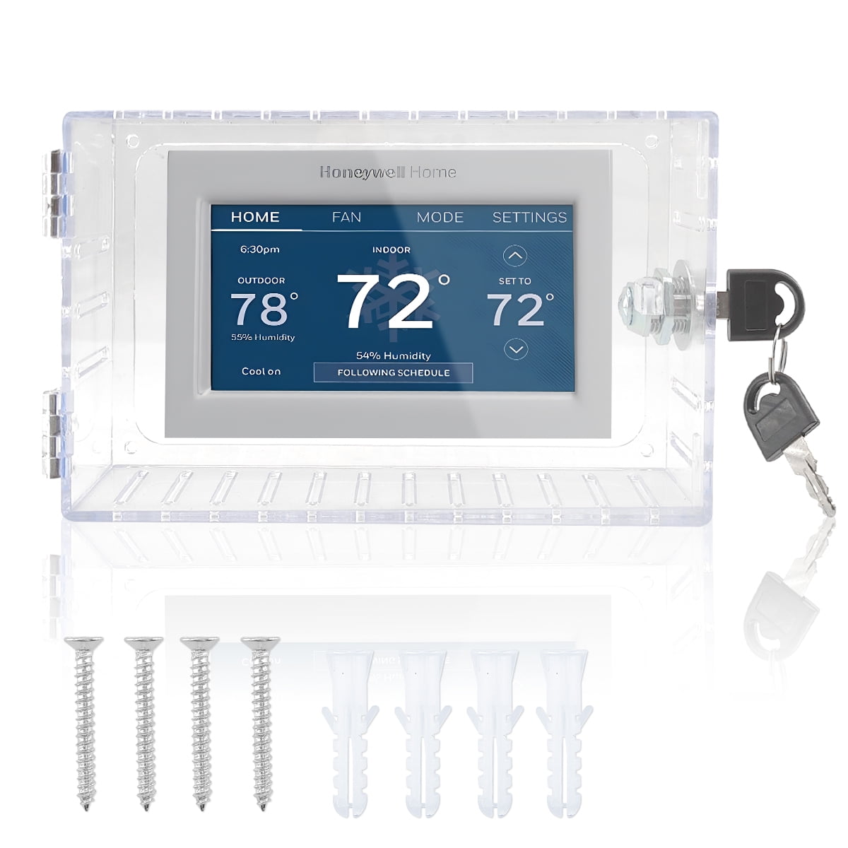 Thermostat Lock Box with Key Thermostat Cover for Wall with Lock