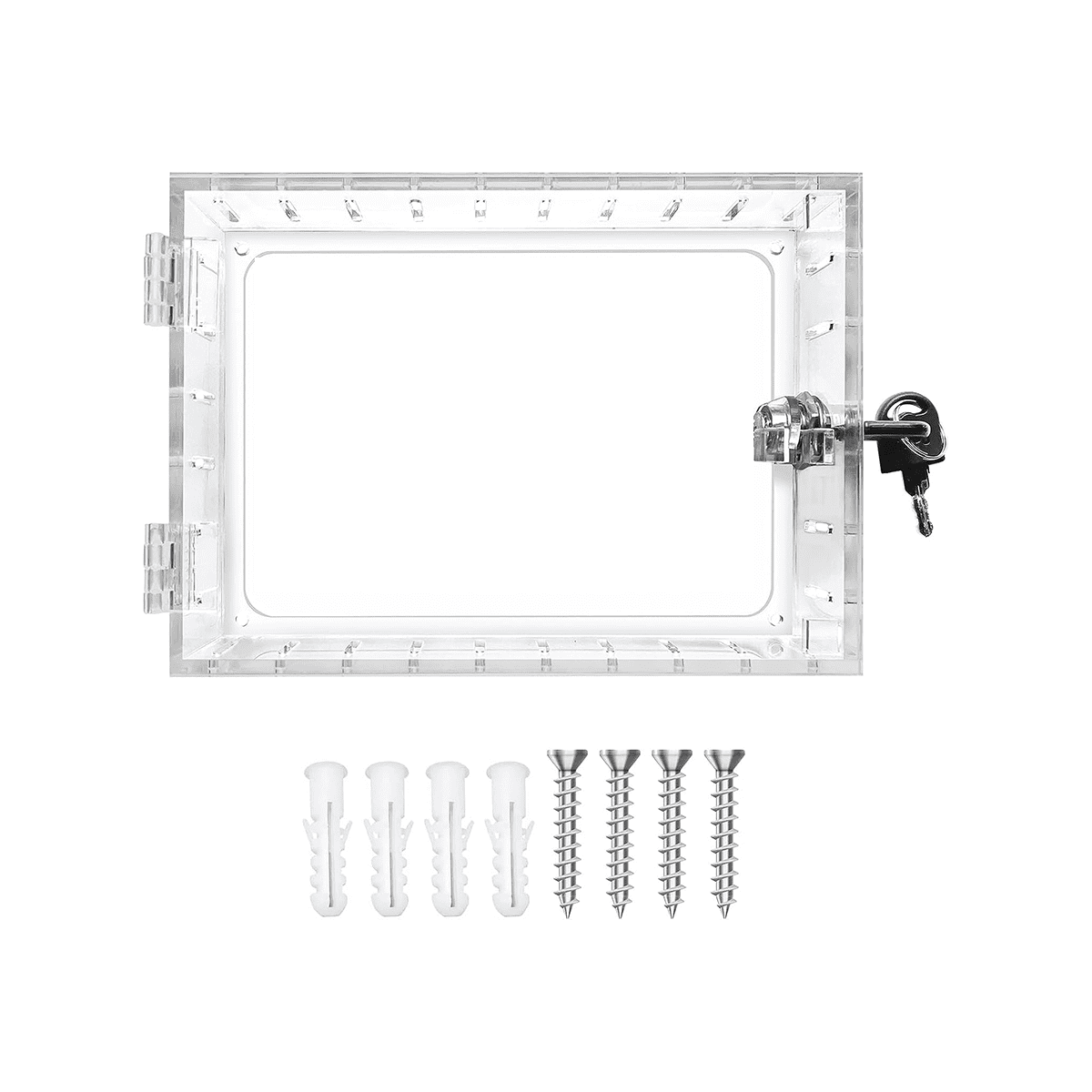 Thermostat Lock Box with Key Universal Cover Lock, Clear Guard for Wall