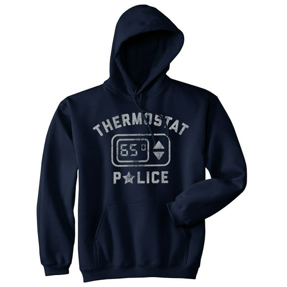 Thermostat Police Unisex Hoodie Funny HVAC Heating and Air Conditioning Climate Hooded Sweatshirt