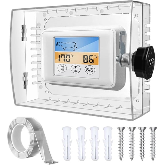 Thermostat Protection Box Clear Wall-Mounted Cover with Lock, Durable Enclosure for Thermostat Security in Restaurants, Schools, Offices & Public Spaces