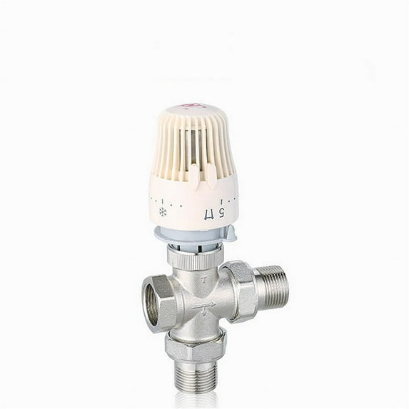 Thermostat Radiator Control Valve 3 way Tee Type Brass Value DN20 DN25 PPR Automatic Thermostatical Control Valve Water Heating