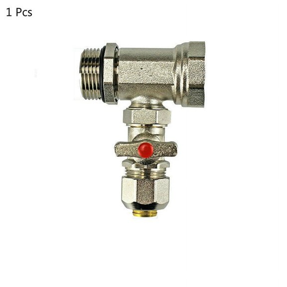 Thermostat Radiator Control Valve Water Supply Adapter 1'' 3 way Angular Type Brass Value Faucet Water Ball Valve Tee Connector