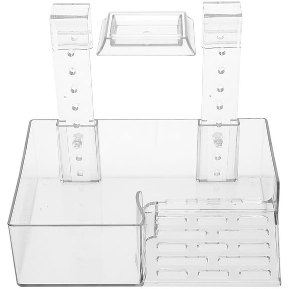 GOOHOCHY Turtle Floating Platform Acrylic Transparent 1 Set 6.5x5.3x4.5in Sun Bathing