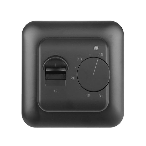 Thermostat Room Thermostat Temperature Controller Underfloor Heating Black Ground Sensor Remote Floor Sensor 86X86X45Mm