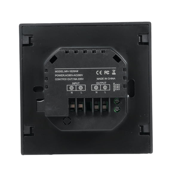 Thermostat,Room Underfloor 16a Underfloor Wall With Underfloor With Underfloor Temperature 85-250v Led Screen With Led Black