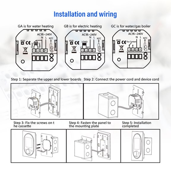 Thermostat,Va Screen Adjustable Knob Screen And Va Mode And Boiler With And Adjustable With Va Screen Adjustable Water Boiler 1 Mode Screen Adjustable Water Water 5 1 Mode Water 1