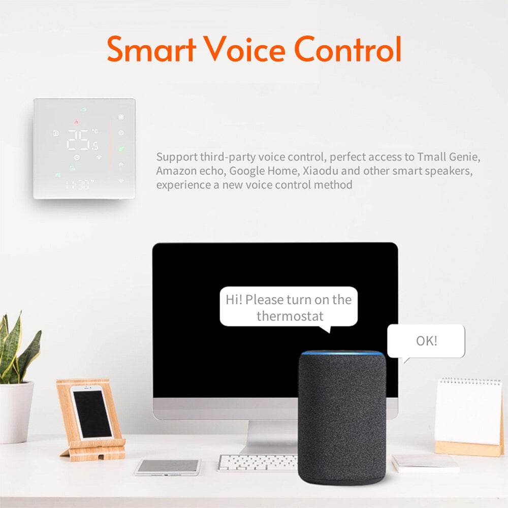 Thermostat,Voice Wifi With Wifi Voice Mobile Voice Compatible With App/ Voice Wifi Temperature Voice Compatible Temperature Mobile App/ Temperature Mobile App/ With Water Mobile 5a App/