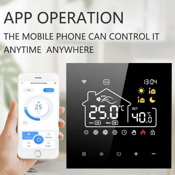 Thermostat,Wifi All-in-one Temperature Indoor Air Floor All-in-one Temperature Display And Display App Air Floor Air Dazzduo All-in-one Compatible Indoor