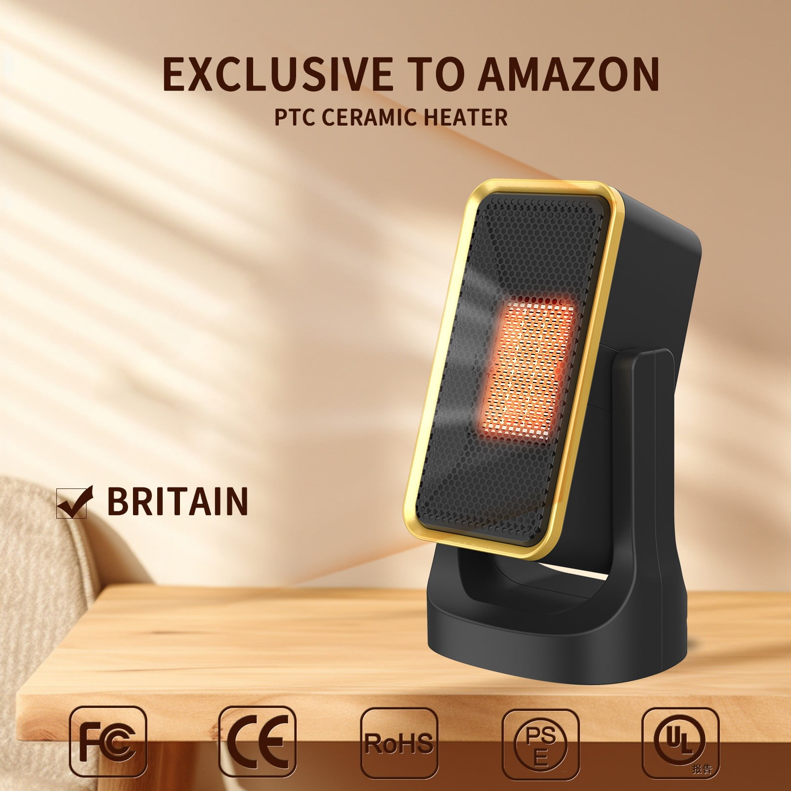 Thermostatcontrolled heater Baseboard heater Compact Home Desktop