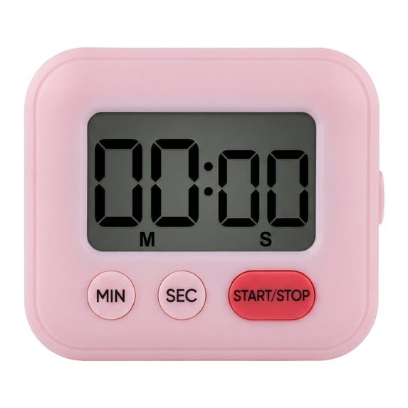 Unique Bargains Kitchen Timer with Loud Alarm and Magnetic Backing Pink