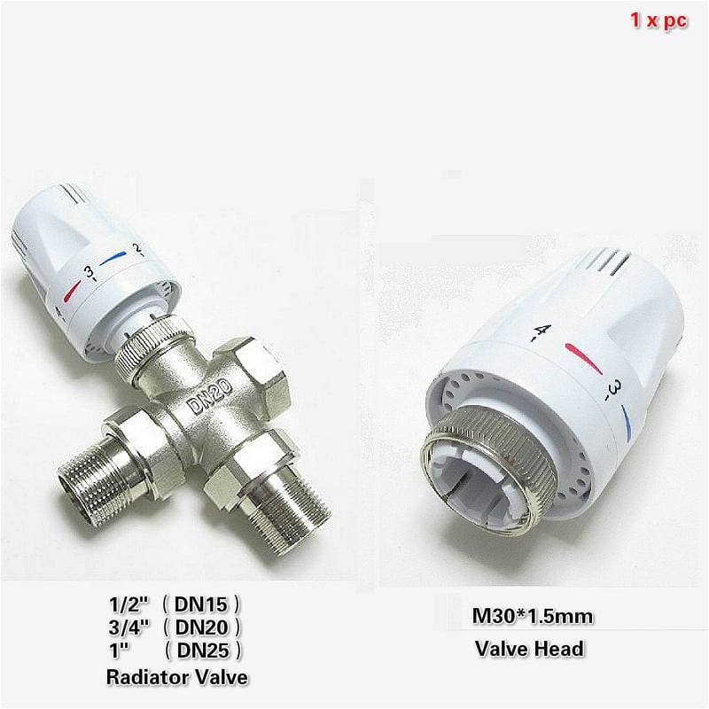 Thermostat radiator control valve 3 way brass tees 1/2