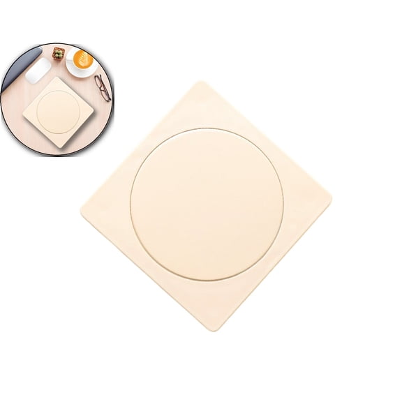 Thermostatic 55°C Coffee Warming Cup Pad with Gravity-Activated Heating, Plastic Beverage Warmer for Home or Office, Yellow