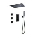 thumbnail image 1 of Thermostatic Ceiling Mounted LED Four Functions Complete Shower System with 3 PCS of Body Jets with Rough-in Valve, 1 of 5