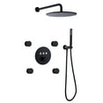 thumbnail image 1 of Thermostatic Complete Shower System with 4 PCS of Body Jets, Rainfall Shower Combo Set with Rough-in Valve, 1 of 5