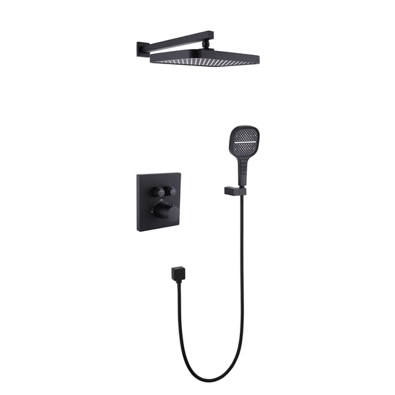 Thermostatic Complete Shower System with Rough in-Valve