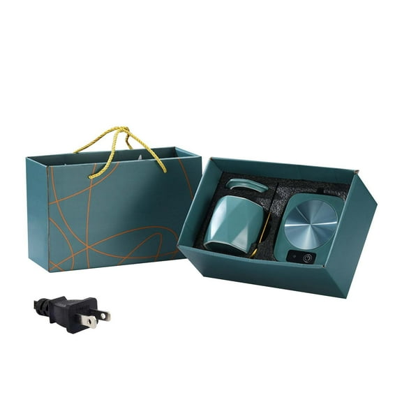 Thermostatic Cup Gift Box Heated Thermal Insulation Ceramic Cup Creative Gift Mug 131°F Warm Cup Gift Box Set American Model
