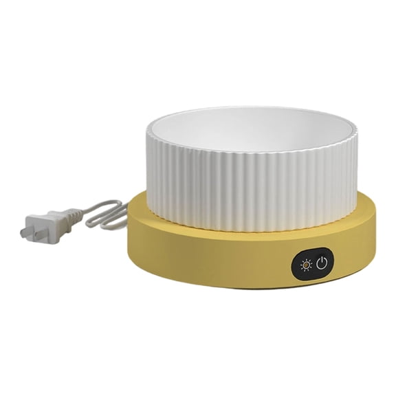 Thermostatic Heated Pet Bowl, Ceramic Anti-Freeze Water Dish for Dogs Cats Outdoor Winter Use, Automatic Warming with Anti- Base