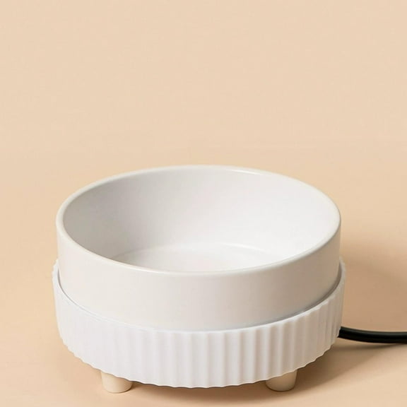 Thermostatic Heated Pet Water Bowl Dish Maintains Consistent Warm Temperature For Dogs Cats And Chickens With Quiet Operation