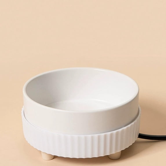Thermostatic Heated Water Dish for Consistent Heat Supply Quiet Heated Pet Bowl Water Dispenser for Cats Dogs and Chickens