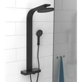 Thermostatic shower mixer with shelf SAMOA RAIN Matt Black