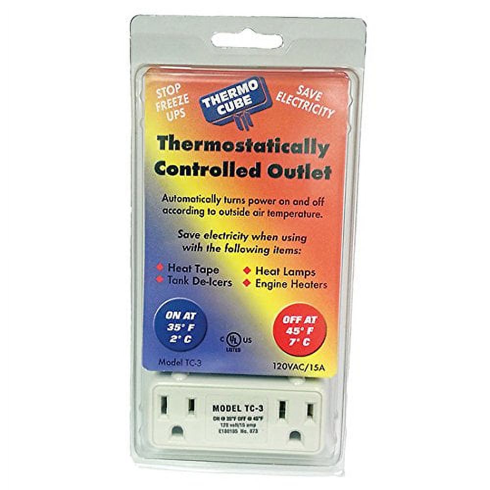 Thermostatically Controlled Power Outlet, On At 35F / Off At 45F