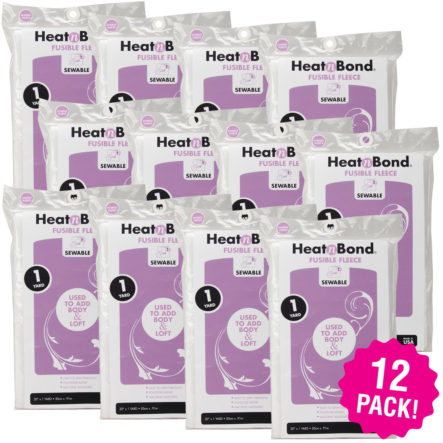 Thermoweb Heat'n Bond Fusible Fleece | Tessuto Trapuntatura Bianco | 50,8x91,4 Cm | Adesivo A Ferro - Foto 8