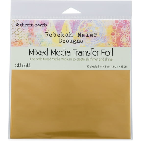 Thermoweb Rebekah Meier Designs Transfer Foil 6"X6" 12/Pkg-Old Gold