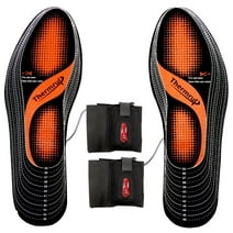 Thermrup Electric Heated Insoles Foot Warmers Rechargeable Li-Ion Battery(4 Temperature Settings) Size 4.5-14, High Temperature