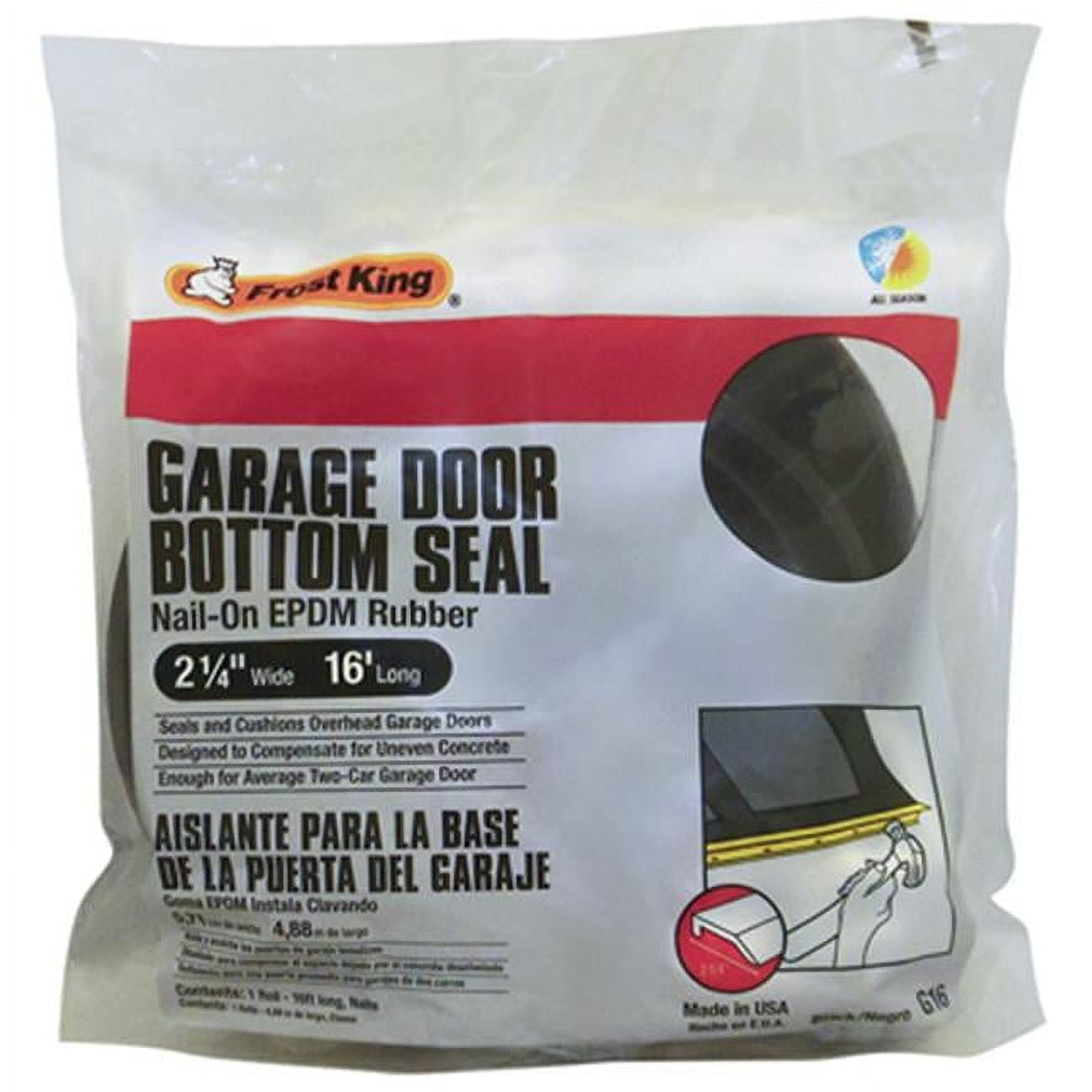 Thermwell G16 16 ft. Black Garage Door Bottom