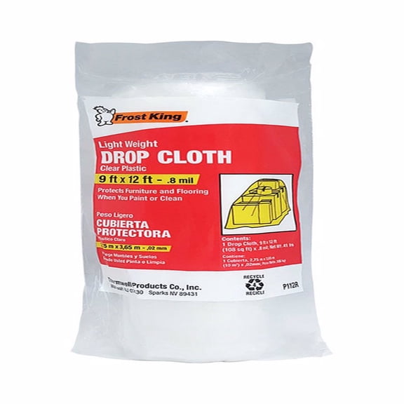 Thermwell Multicolor 3.10 x 7.30, 0.45 lb Plastic Drop Cloth