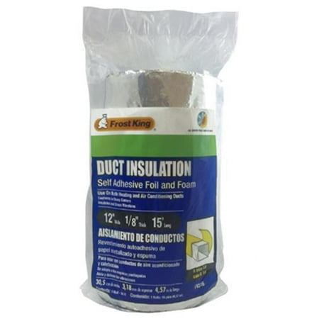 Thermwell Products 0.13 in., 1 x 15 ft. Foam & Foil Duct Insulation