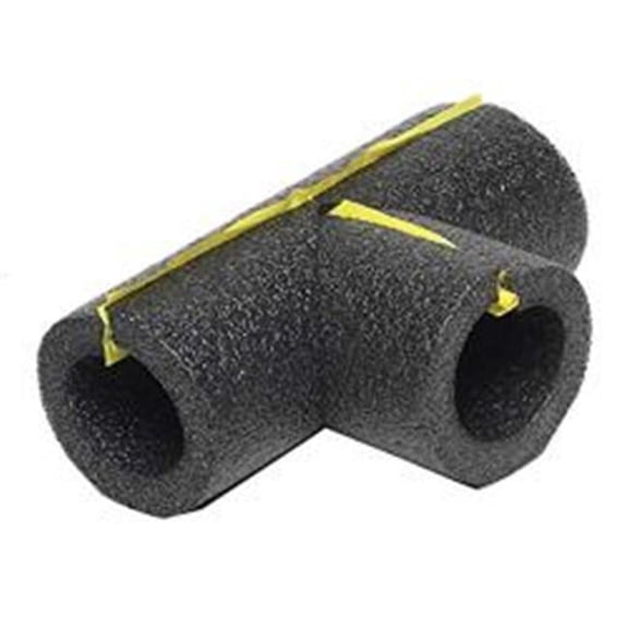 Thermwell Products 263132 1 in. Foam Tee Poly Pipe Insulation, Gray